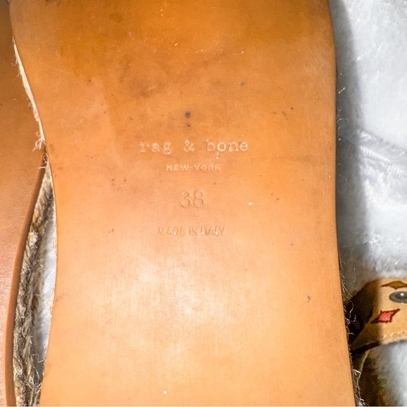 Rag & Bone Tara Dune Embroidered Platform Espadrille Sandals | Size 7.5 / 38 - Picture 7 of 8